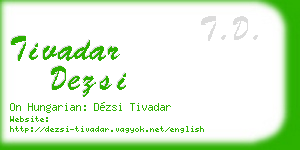 tivadar dezsi business card